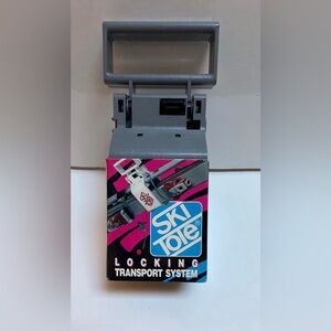 Vintage Snow Ski Tote Handled Locking Transport Carrier System